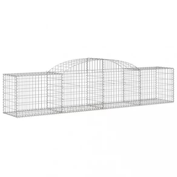2 db íves horganyzott vas gabion kosár 300x50x60/80 cm