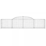2 db íves horganyzott vas gabion kosár 300x50x60/80 cm