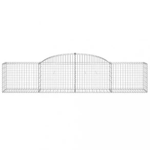 2 db íves horganyzott vas gabion kosár 300x50x60/80 cm