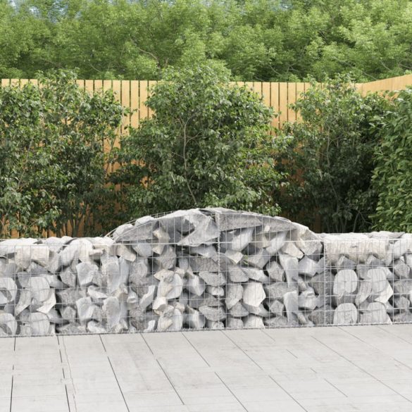 3 db íves horganyzott vas gabion kosár 300x50x60/80 cm