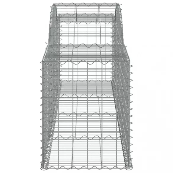 8 db íves horganyzott vas gabion kosár 300x50x60/80 cm