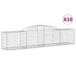 10 db íves horganyzott vas gabion kosár 300x50x60/80 cm