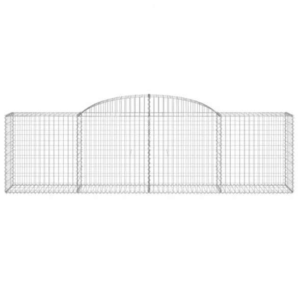 2 db íves horganyzott vas gabion kosár 300x50x80/100 cm