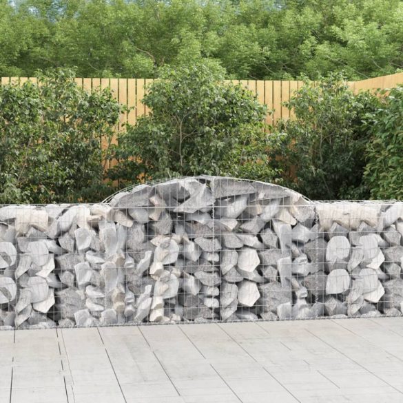 5 db íves horganyzott vas gabion kosár 300x50x80/100 cm