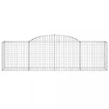 6 db íves horganyzott vas gabion kosár 300x50x80/100 cm