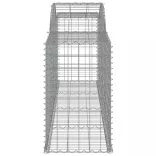 6 db íves horganyzott vas gabion kosár 300x50x80/100 cm