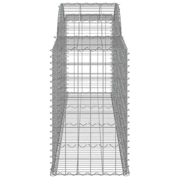 6 db íves horganyzott vas gabion kosár 300x50x80/100 cm