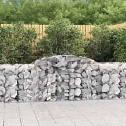 9 db íves horganyzott vas gabion kosár 300x50x80/100 cm