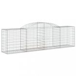 10 db íves horganyzott vas gabion kosár 300x50x80/100 cm