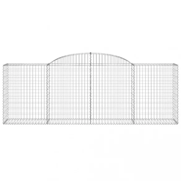 2 db íves horganyzott vas gabion kosár 300 x 50 x 100/120 cm