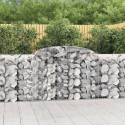   3 db íves horganyzott vas gabion kosár 300 x 50 x 100/120 cm