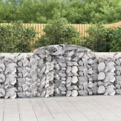   5 db íves horganyzott vas gabion kosár 300 x 50 x 100/120 cm