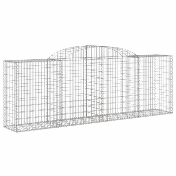 6 db íves horganyzott vas gabion kosár 300 x 50 x 100/120 cm