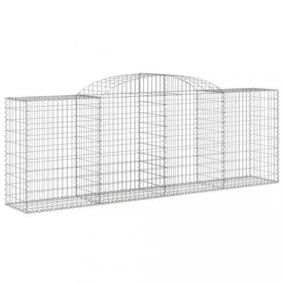 8 db íves horganyzott vas gabion kosár 300 x 50 x 100/120 cm