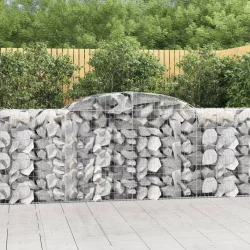   12 db íves horganyzott vas gabion kosár 300 x 50 x 100/120 cm