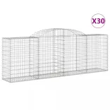30 db íves horganyzott vas gabion kosár 300 x 50 x 100/120 cm