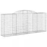 2 db íves horganyzott vas gabion kosár 300x50x120/140 cm