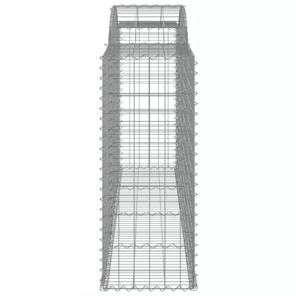6 db íves horganyzott vas gabion kosár 300x50x120/140 cm