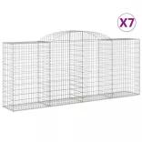 7 db íves horganyzott vas gabion kosár 300x50x120/140 cm