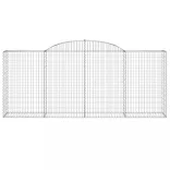 8 db íves horganyzott vas gabion kosár 300x50x120/140 cm