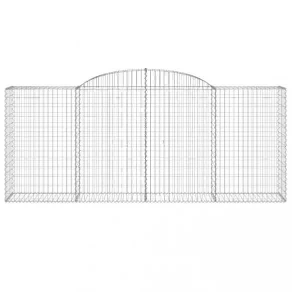 8 db íves horganyzott vas gabion kosár 300x50x120/140 cm