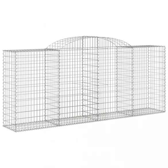 17 db íves horganyzott vas gabion kosár 300x50x120/140 cm