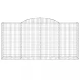 12 db íves horganyzott vas gabion kosár 300x50x140/160 cm