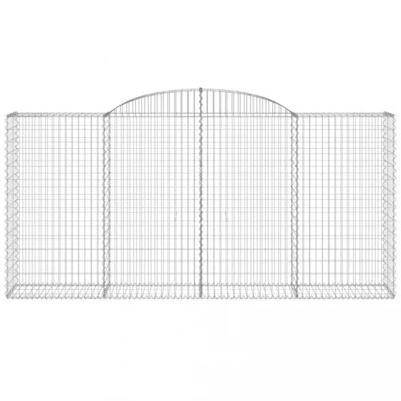 15 db íves horganyzott vas gabion kosár 300x50x140/160 cm