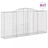 17 db íves horganyzott vas gabion kosár 300x50x140/160 cm