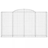 2 db íves horganyzott vas gabion kosár 300x50x160/180 cm