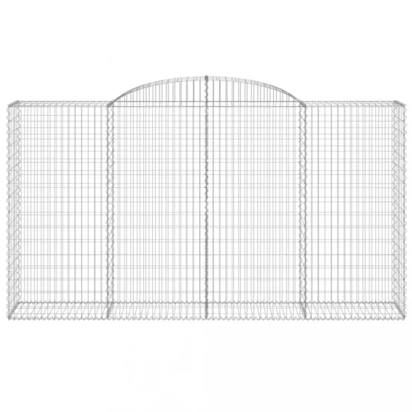 2 db íves horganyzott vas gabion kosár 300x50x160/180 cm