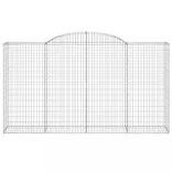 3 db íves horganyzott vas gabion kosár 300x50x160/180 cm