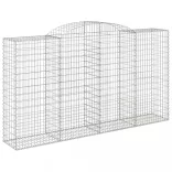 5 db íves horganyzott vas gabion kosár 300x50x160/180 cm