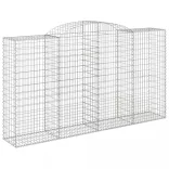 6 db íves horganyzott vas gabion kosár 300x50x160/180 cm