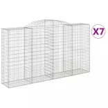 7 db íves horganyzott vas gabion kosár 300x50x160/180 cm