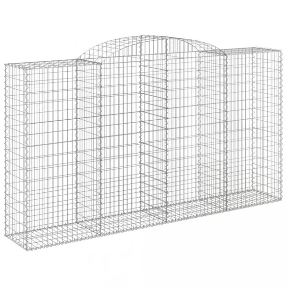 7 db íves horganyzott vas gabion kosár 300x50x160/180 cm