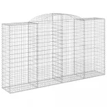 8 db íves horganyzott vas gabion kosár 300x50x160/180 cm