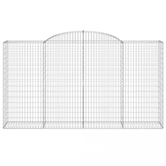 8 db íves horganyzott vas gabion kosár 300x50x160/180 cm