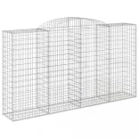 10 db íves horganyzott vas gabion kosár 300x50x160/180 cm