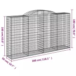 10 db íves horganyzott vas gabion kosár 300x50x160/180 cm