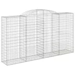 12 db íves horganyzott vas gabion kosár 300x50x160/180 cm