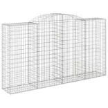 13 db íves horganyzott vas gabion kosár 300x50x160/180 cm