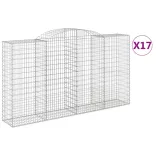 17 db íves horganyzott vas gabion kosár 300x50x160/180 cm