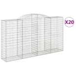 20 db íves horganyzott vas gabion kosár 300x50x160/180 cm