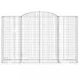 6 db íves horganyzott vas gabion kosár 300x50x180/200 cm