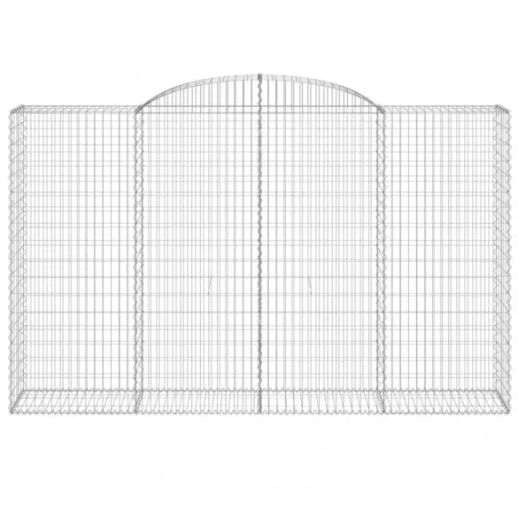 6 db íves horganyzott vas gabion kosár 300x50x180/200 cm