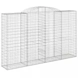 9 db íves horganyzott vas gabion kosár 300x50x180/200 cm