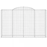 9 db íves horganyzott vas gabion kosár 300x50x180/200 cm