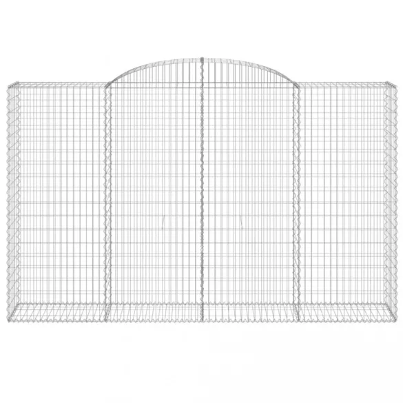 9 db íves horganyzott vas gabion kosár 300x50x180/200 cm