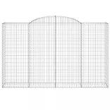 10 db íves horganyzott vas gabion kosár 300x50x180/200 cm